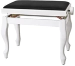 GEWA Piano Bench Deluxe Classic Drevená klavírna stolička White Gloss