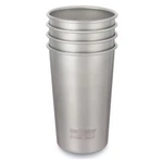 Sada nerezových pohárků KLEAN KANTEEN Steel Cup - 4 Pack - brushed stainless 473 ml