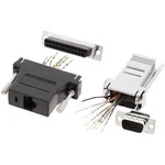 D-SUB adaptér MH Connectors DA25-PMJ8-K-RC, D-SUB zástrčka 25pólová - RJ45 zásuvka, 1 ks