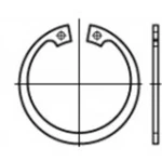 Pojistné kroužky TOOLCRAFT 107834, N/A, vnitřní Ø: 33.5 mm, vnější Ø: 50.5 mm, pružinová ocel, 100 ks