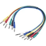 Sada barevných patchkabelů stereo jack 6,3 mm / stereo jack 6,3 mm, 0,6 m