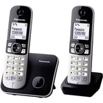 Bezdrátový analogový telefon Panasonic KX-TG6812 Duo, černá, stříbrná