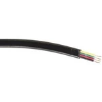 Telefonní kabel Velleman 4 x 0.08 mm², černá, metrové zboží
