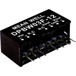 DC/DC měnič napětí, modul Mean Well DPBW03F-05, 300 mA, 3 W, Počet výstupů 2 x