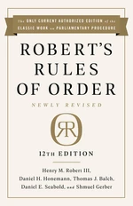 Robert's Rules of Order Newly Revised, 12th edition