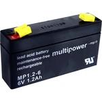 multipower PB-6-1,2-4,8 MP1,2-6 olovený akumulátor 6 V 1.2 Ah olovený so skleneným rúnom (š x v x h) 97 x 57 x 25 mm plo