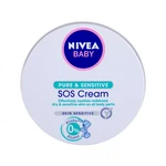 Nivea Baby SOS Cream Pure & Sensitive 150 ml denní pleťový krém pro děti na všechny typy pleti; na citlivou a podrážděnou pleť; proti zarudlé pleti