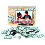 Voltík Násobilkové domino společenská hra na baterie 60 ks