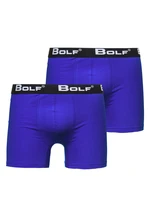 Kobaltové modré pánské boxerky Bolf 0953-2P 2 PACK