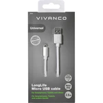 Vivanco #####USB-Kabel USB 2.0 #####USB-A Stecker, #####USB-Micro-B Stecker 2.50 m biela