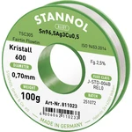 Stannol Kristall 600 Fairtin spájkovací cín bez olova bez olova Sn96,5Ag3Cu0,5 100 g 0.7 mm