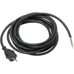 Síťový kabel AS Schwabe 70552, zástrčka/otevřený konec, 1 mm², 5 m, černá