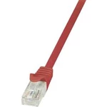 Síťový kabel RJ45 LogiLink CP1024U, CAT 5e, U/UTP, 0.50 m, červená