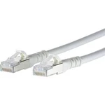 Síťový kabel RJ45 Metz Connect 1308450588-E, CAT 6A, S/FTP, 0.50 m, bílá