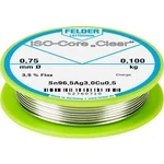 Pájecí cín Felder Löttechnik ISO-Core "Clear" SAC305, cívka, 0.100 kg, 0.75 mm