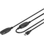 USB 3.0 prodlužovací kabel Digitus DA-73107 DA-73107, 20.00 m, černá