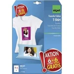 Sigel T-Shirt Transfer fólie pro světlé textilie, HOT DEAL se 6 fóliemi + 6 fólií zdarma (celkem 12 fólií) T1156, 12 listů