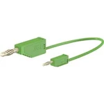 Stäubli AK205/410 měřicí kabel [lamelová zástrčka 4 mm - lamelová zástrčka 2 mm] zelená, 30.00 cm