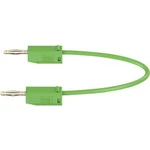 Stäubli LK205 měřicí kabel [lamelová zástrčka 2 mm - lamelová zástrčka 2 mm] zelená, 7.50 cm