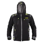 Pánská softshellová moto bunda W-TEC Kybero  L  černá-fluo