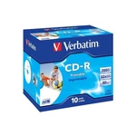 Disk Verbatim Printable CD-R DLP 700MB/80min. 52x, jewel box, 10ks (43325) Disky Verbatim CD-R/RW využívají technologii MKM/Verbatim, která zajišťuje,