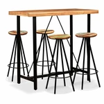 Bar Set 5 Pieces Solid Acacia and Reclaimed Wood