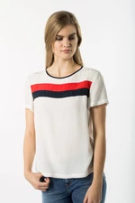 Tričko - TOMMY HILFIGER JOSIE TOP SS biele