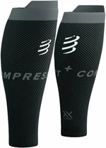 Compressport R2 Oxygen Black/Steel Grey T2 Cubre-pantorrillas para corredores