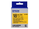 Epson LabelWorks LK-5YBW C53S655010 18mm x 9m, čierna tlač / žltý podklad, silne priľnavá, originálna páska