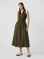 Green linen maxi dress GAP
