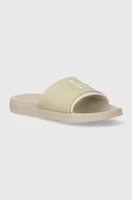 Pantofle Calvin Klein Jeans SLIDE MONOGRAM TPU ML WN dámské, béžová barva, YW0YW00585