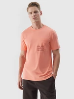 Pánske regular tričko s potlačou z organickej bavlny - oranžové