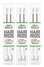 Korda náväzec  basix hair rigs wide gape barbless 2 ks - 18 lb veľkosť háčika 6