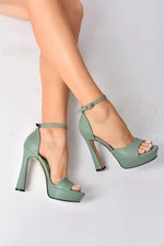 Fox Shoes Women's Green Heeled Shoes