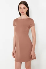 Trendyol Mink More Sustainable A-Line/A-Line Form Flexible Knitted Mini Dress