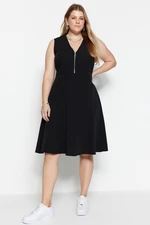 Trendyol Curve Black Woven Dress