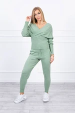 Sweater set two-piece dark mint