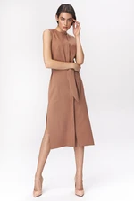 Nife Woman's Dress S133 Caramel