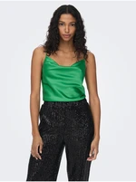 Green Women's Satin Top ONLY Mille - Women