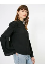 Koton Women's Ruffled Shirt with Sleeve Detail