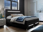 Moderní boxspring Torro 140x200, černá eko kůže Soft