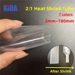 1 Meter Heat Shrink Tube Black Transparent Wrap Wire Sell Connector Heat Shrinkable Tubing Wrap Wire Kits 2:1 Heat Shrink Tubing