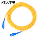 Free Shipping 1pcs SC-SC 3meters 3.0mm Pigtail Fiber Optic Jumper Cable FTTH Singlemode Single Core Connecting Tool KELUSHI