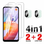 4in1 Tempered Glass Case For Xiaomi Redmi A2 Camera Protector Xioami Redmy A2+ A 2 2A RedmiA2 Screen Protective Film 6.52inches