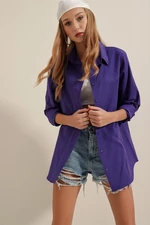 Bigdart 3900 Oversize Basic Long Shirt - Purple