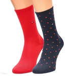 Socks - Tommy Hilfiger Dot 2 Pack Red
