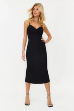 Trendyol Black Elegant Fitted Evening Dress