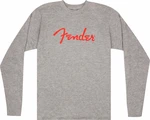 Fender T-Shirt Spaghetti Logo LS Unisex Heather Gray XL