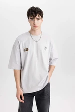 DEFACTO Loose Fit Crew Neck Printed T-Shirt