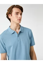 Koton Basic T-Shirt Polo Neck Slim Fit with Buttons.